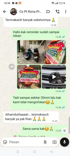 Testimonial Papan Bunga ambon